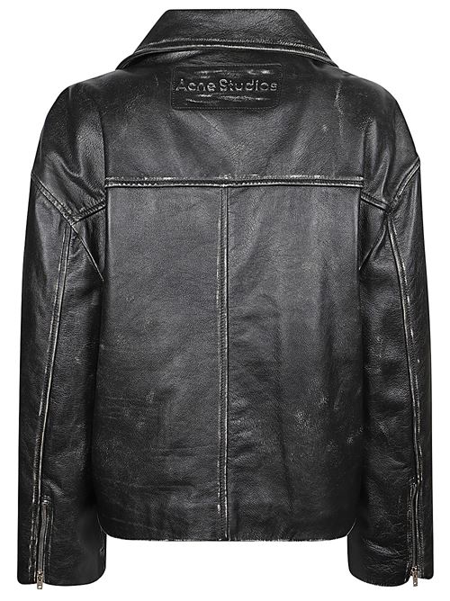 Jacket with logo ACNE STUDIOS | A70183LEAT000411900